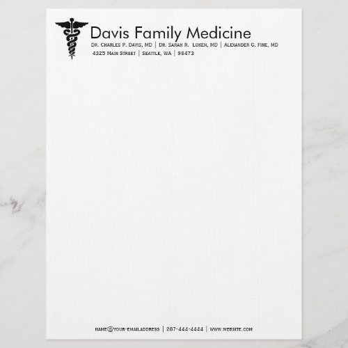 Professional Personalized Doctors Stationery
