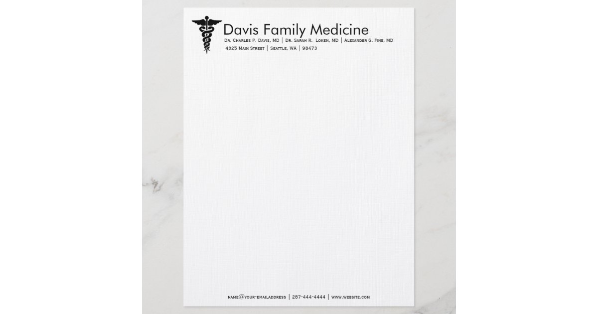 Professional Personalized Doctor's Stationery Zazzle