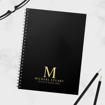 Professional Personalized Monogram And Name Notebook by manadesignco at Zazzle