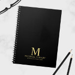 Professional Personalized Monogram And Name Notebook at Zazzle