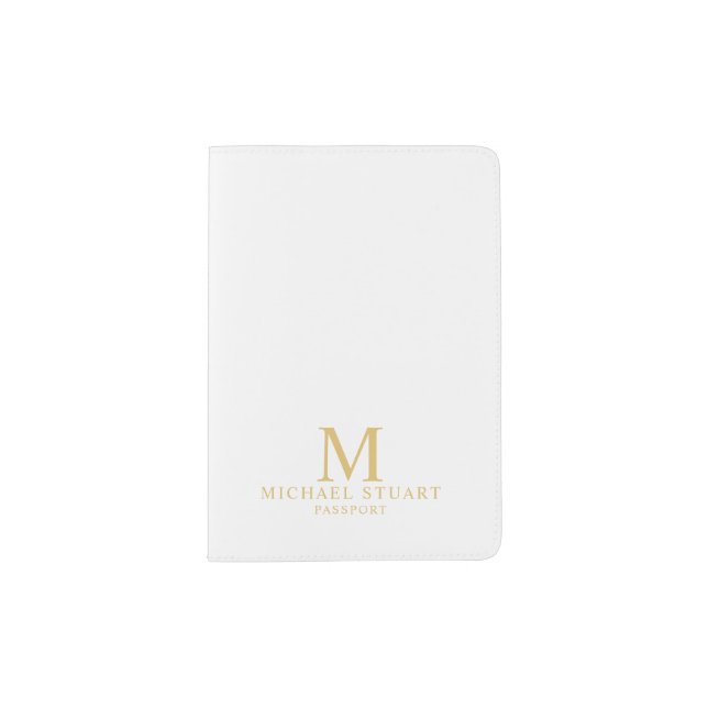 Professional Personalized Monogram and Name Passport Holder (Front)