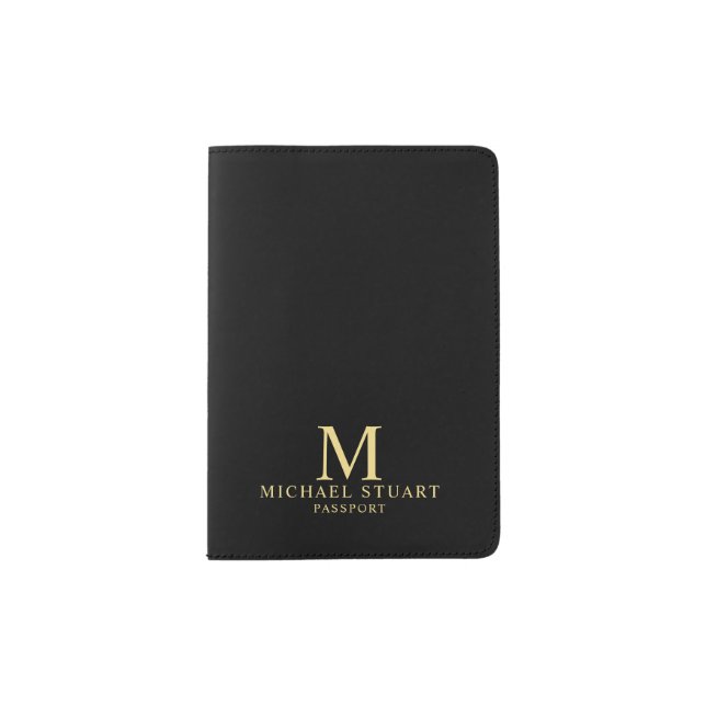 Professional Personalized Monogram and Name Passport Holder (Front)