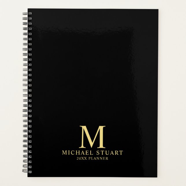 Professional Personalized Monogram and Name Planner (Front)