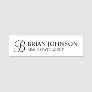 Professional Personalized Monogram and Name Tag