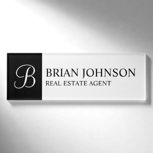 Professional Personalized Monogram and Name Tag