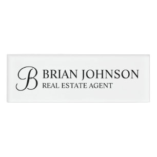 Professional Personalized Monogram and Name Tag
