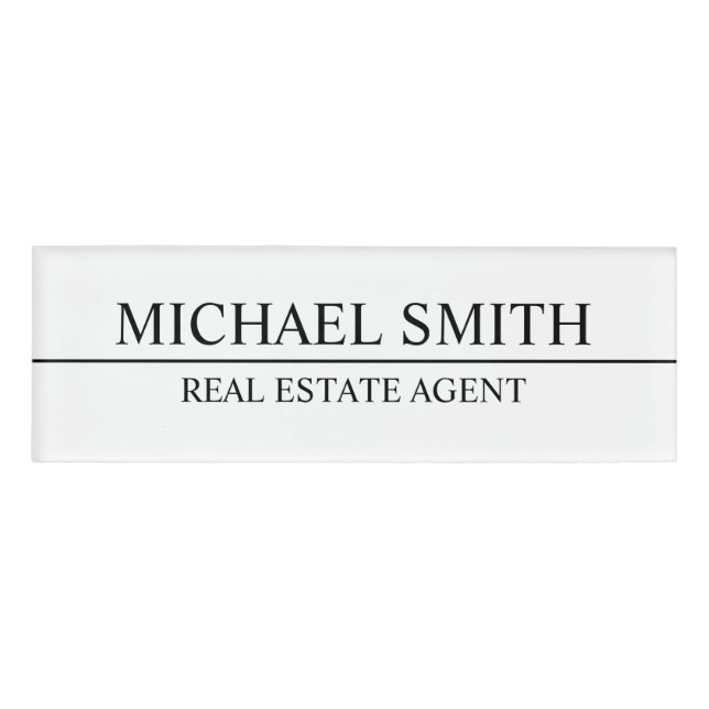 Professional Personalized  Name Tag (Front)