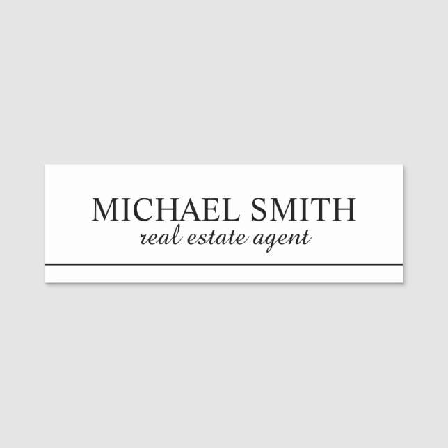 Professional Personalized  Name Tag (Front)