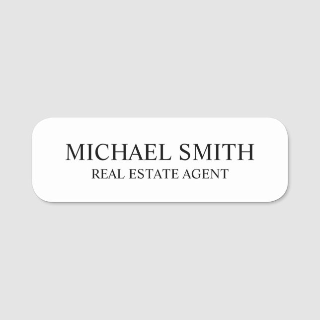 Professional Personalized  Name Tag (Front)