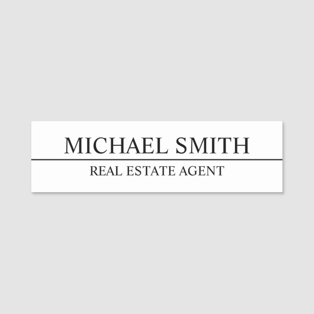 Professional Personalized  Name Tag (Front)