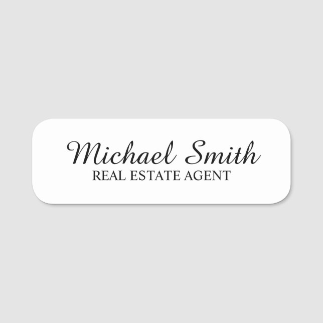 Professional Personalized Name Tag (Front)