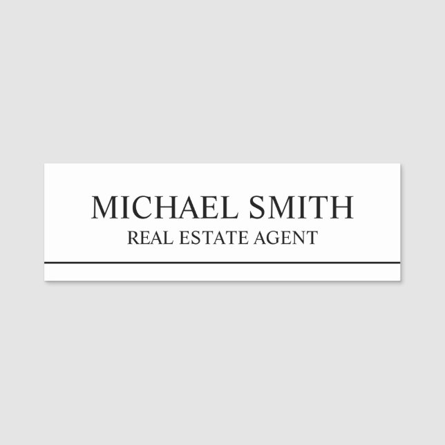Professional Personalized  Name Tag (Front)