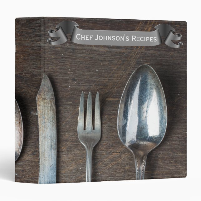 Professional Personalized Recipe Binder (Front/Spine)