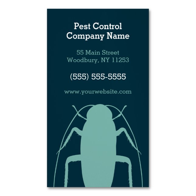 Professional Pest Control Services Business Card Magnet (Front Vertical)