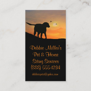 Professional Pet and House Sitting Service Business Card