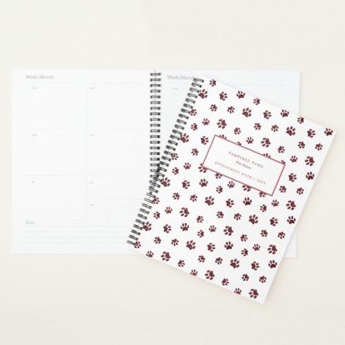 Professional Pet Salon Rose Gold Paws Appointment Planner