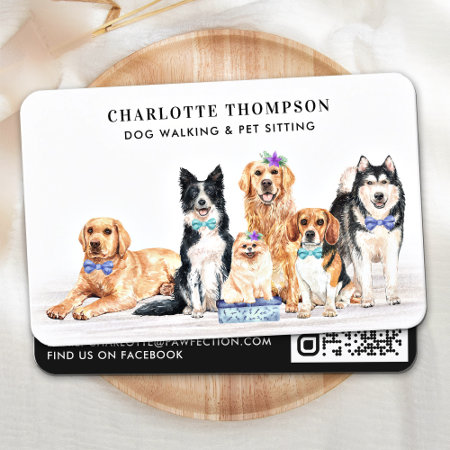 Professional Pet Sitter Dog Groomer Dog Walker  Bu Business Card