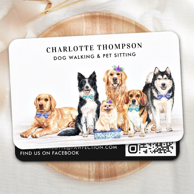 Professional Pet Sitter Dog Groomer Dog Walker  Bu Business Card (Creator Uploaded)
