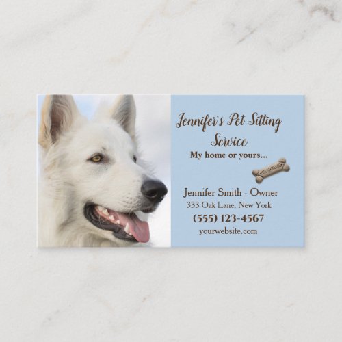 Professional Pet Sitting or Dog Walker Business Card