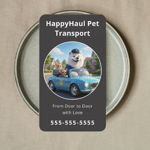 Professional Pet Transportation Pet Taxi Service Business Card