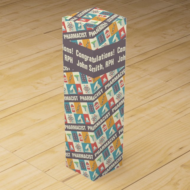 Professional Pharmacist•Custom Wine Gift Box (Front)