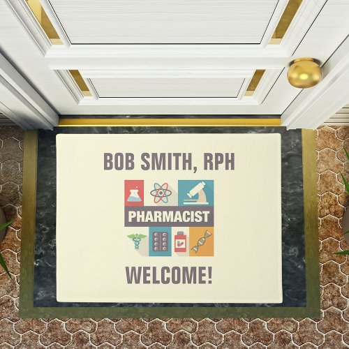 Professional Pharmacist Iconic Designed Doormat