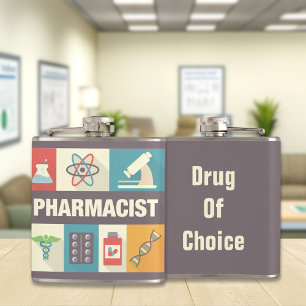 Professional Pharmacist Iconic Designed Flask