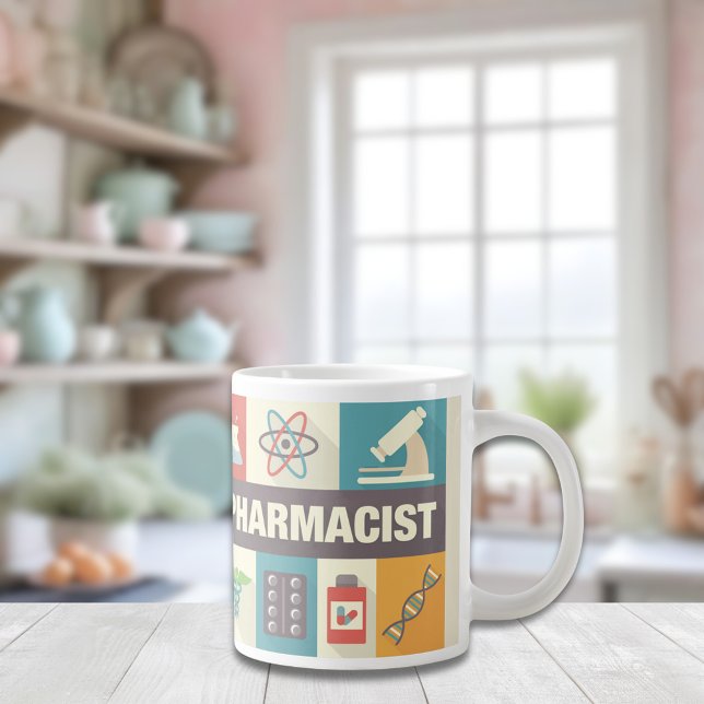 Professional Pharmacist Iconic Designed Giant Coffee Mug (Creator Uploaded)