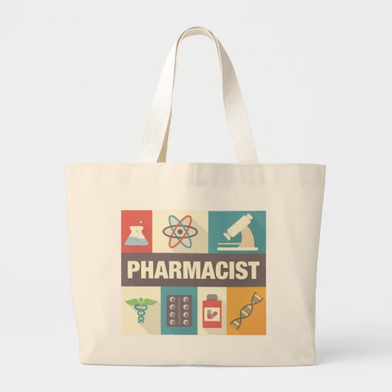 Professional Pharmacist Iconic Designed Large Tote Bag