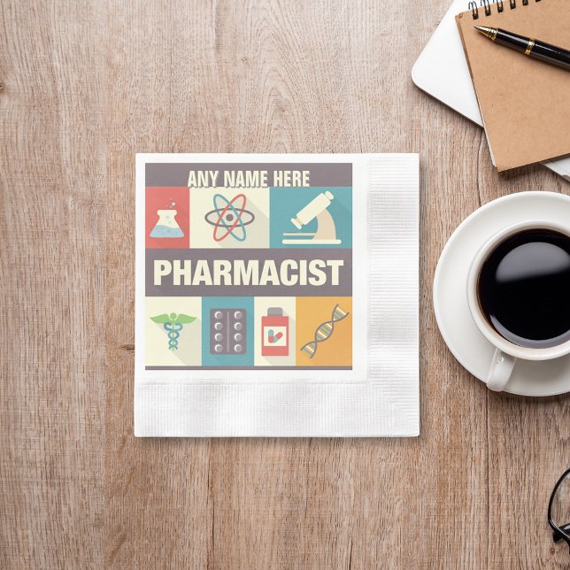 Professional Pharmacist Iconic Designed Napkins (Creator Uploaded)