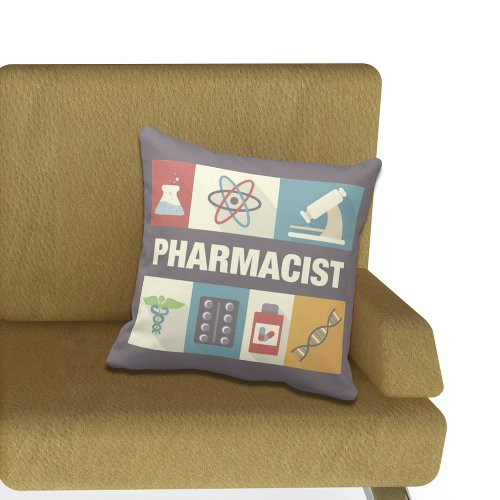 Professional Pharmacist Iconic Designed Throw Pillow