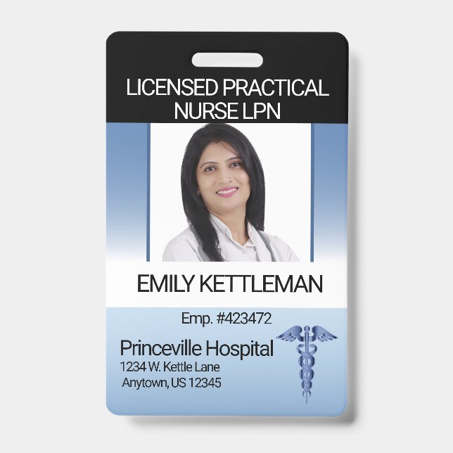 Professional Photo Badge - Editable (Front)