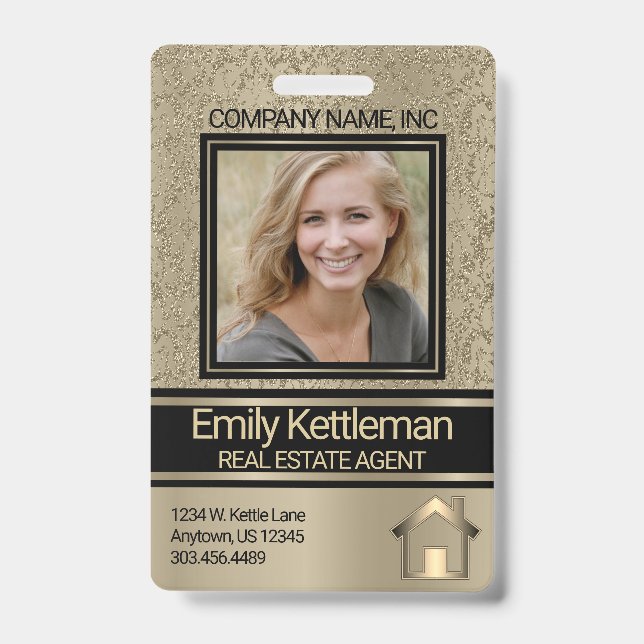 Professional Photo Badge - Gold (Front)