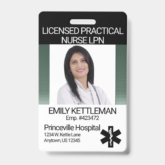 Professional Photo Badge - Green (Front)