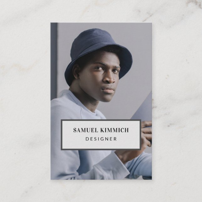 Professional Photo Business Card (Front)