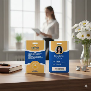 Professional Photo ID Badge – Custom Logo & Barcod
