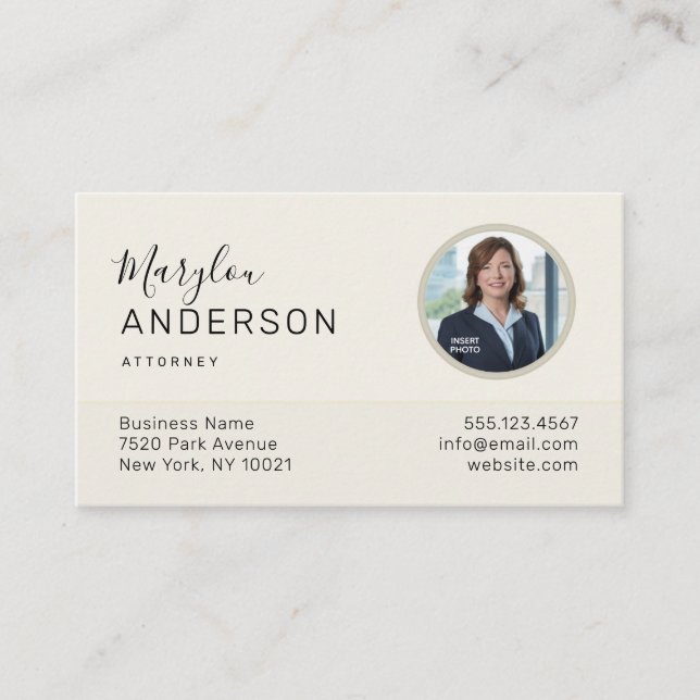 Professional (PHOTO INSERT) UNISEX - Business Card (Front)
