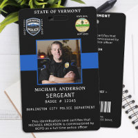 Professional Photo Law Enforcement Police ID Card