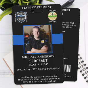 Professional Photo Law Enforcement Police ID Card Badge