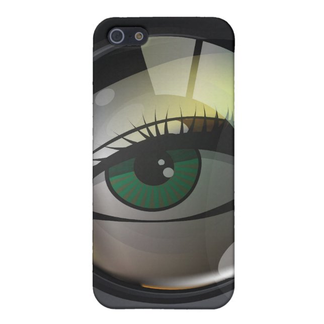 Professional photo lens illustration iPhone case (Back)