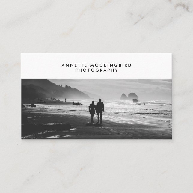 Professional Photo Minimalist Photography Business Card (Front)