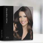 Professional Photo Portfolio Model Actor 3 Ring Binder<br><div class="desc">Showcase your best work with this personalized 3-ring binder for professional models and actors. The design features a large photo of your choice framed by a banner with your name and subject on the left side. The spine also features custom text for easy organization. Perfect for keeping all of your...</div>