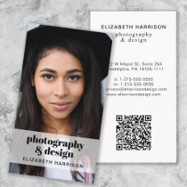 Professional Photo QR Code Business Card