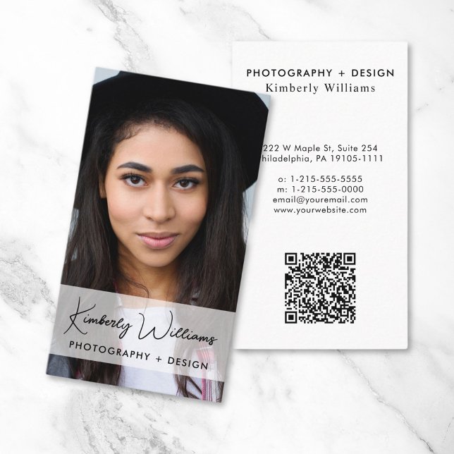 Professional Photo QR Code Business Card (Creator Uploaded)