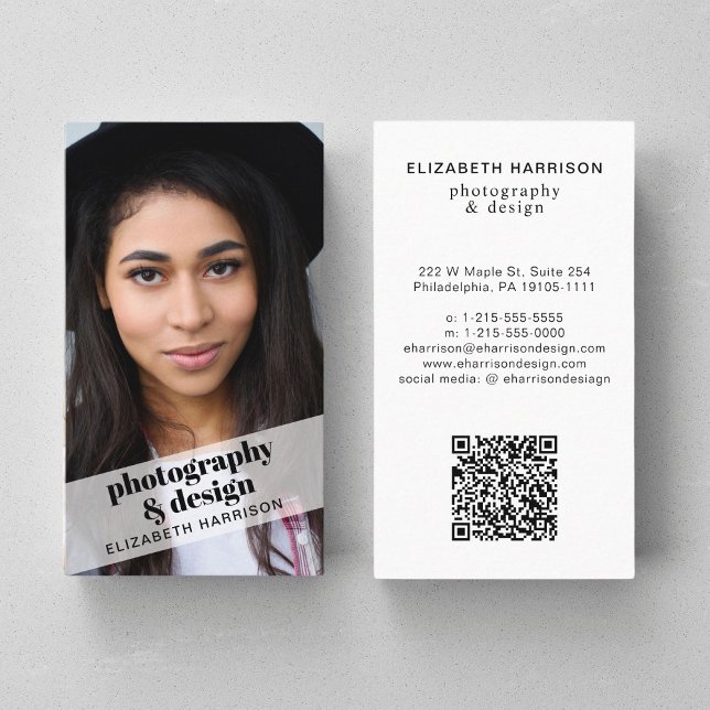 Professional Photo QR Code Business Card (Capture attention, make connections, and leave a lasting impression with our modern QR business card)