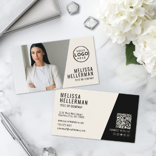 Professional Photo QR Code Company Your Logo Business Card