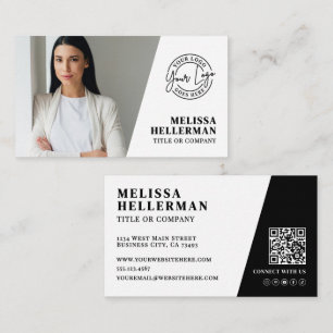 Professional Photo QR Code Company Your Logo Business Card
