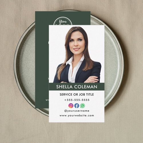 Professional Photo Qr Code Instagram Facebook Business Card