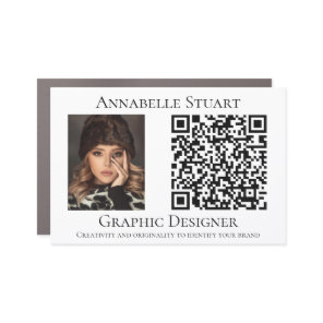 Professional Photo QR Code Modern Car Magnet