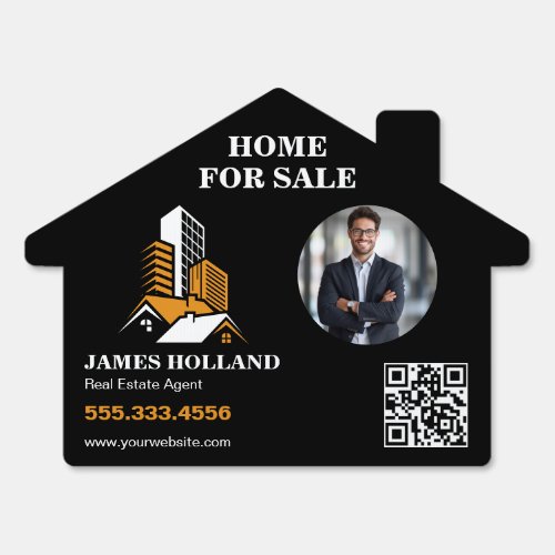Professional Photo QR Code Real Estate Open House  Sign